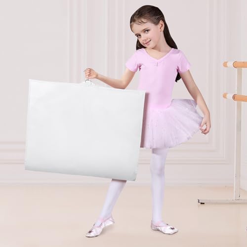 Univivi 40 Inch Dance Costume Garment Bags for Dancers, White, 8 Pack - Image 6