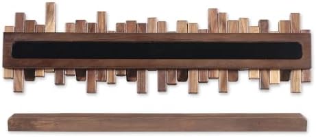 Coat Rack Wall Mount Piano Flip Down Wall Hook Rack 6 Hooks Walnut - Image 5