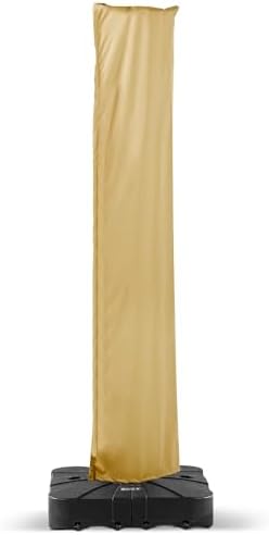 Cantilever Patio Umbrella Cover Outdoor Offset Table Umbrellas Cover with Zipper and Rod UV Resistant Waterproof for Garden Deck Backyard Pool, Khaki by MPLShade