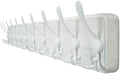WEBI Coat Rack Wall Mount White,38 9/16" Long Coat Hooks Wall Mounted,Large Wall Coat Hanger,10 Tri Hooks for Hanging Coats,Clothes,Jacket,Farmhouse,White by WEBI