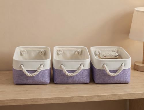 11.8x7.9x5.2 Inch Fabric Small Storage Bins with Handles 6 Pack - Image 3