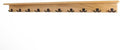 PegandRail Solid Cherry Shelf Coat Rack with Aged Bronze Double Style Hooks - Made in The USA (Natural, 53" with 10 Hooks) by PEG+AND+RAIL