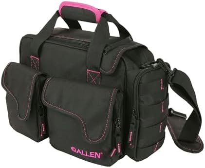 Allen Company Dolores Women's Compact Shooting Range Bag - Gun Storage Pouches for Handguns, Shooting Glasses, Gloves, Ear Protection, and Other Accessories - Black/Pink - 13" x 4.5" - Image 5