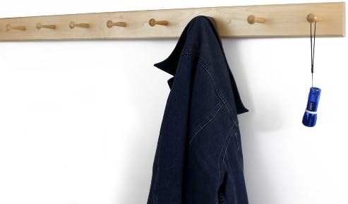 Solid Maple Shaker Peg Rack (Natural, 23" x 3.5" with 4 pegs) - Image 3