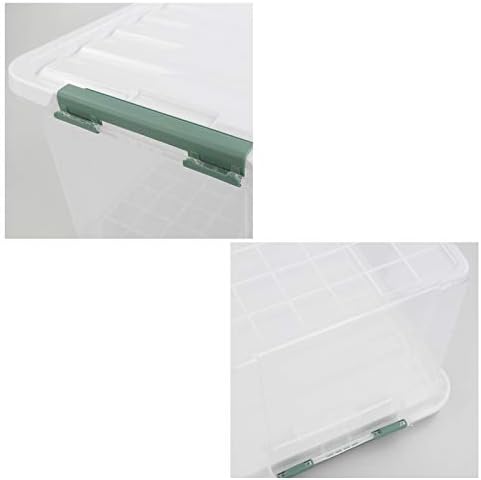 Plastic Latch Storage Box, 35 Quart, Pack of 6 Large Clear Bins - Image 3