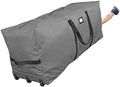 ProPik Christmas Rolling Tree Storage Bag, Fits Up to 9 ft. Tall Disassembled Holiday Tree, 28" X 16" X 60", Extra Large Heavy Duty Storage Container with Wheels, Front and Side Handles (Gray) by ProPik
