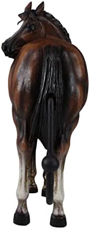 Ebros Gift Set of 3 Rustic Western Country Farm Black Brown Chestnut Horses Hind Butt Hindquarter Coat Key Hat Leash Backpack Wall Hanging Hooks Decor Hangers Cowboy Horse Hook Organizers - Image 4
