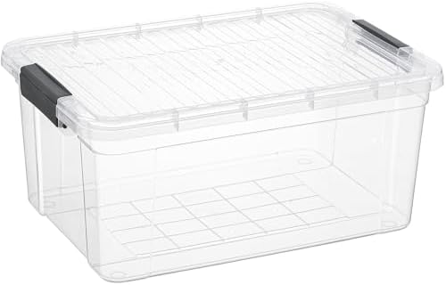 Superio 21 Quart Clear Plastic Storage Boxes with Lids, Stackable Organizer Containers, BPA-Free Storage Bins for Home, Office, School & Dorm, 1 Pack by Superio