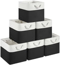 13x15x13 Inch Large Storage Bins with Cotton Rope Handles 6-Pack by HUZNXVY
