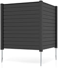 GIANTEX No-Dig Air Conditioner Fence, 2 Panels, 48''W x 48''H, Black by Giantex