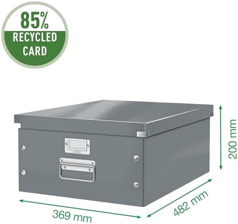 Leitz A5 Storage Box, Click and Store Range 60430001 - Small, White Storage Box A3 - Image 3