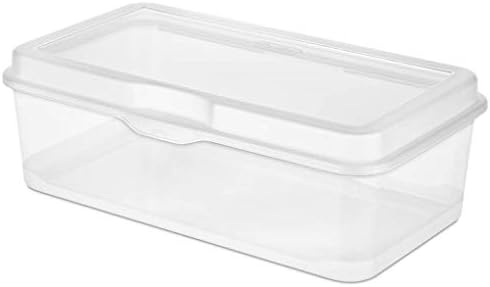 Sterilite Large FlipTop Storage Box, Clear Hinged Lid w/ Snap Latch, 6 Pack - Image 2