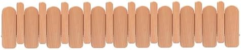 Wall Mounted Piano Key Hanger | Flip Style Hook | Entrance Wall Art Hook, Made of Oak Wood (3 Times Painted, 4 Times Polished) (Arc Beech, 10Hooks) by FleiSleep