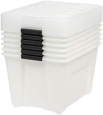 IRIS USA 6-Pack 54 Quart Storage Bins with Lids, Pearl - Image 4