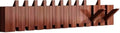 Paint Wood Wall Mounted Coat RackHooks Piano Key Hangers Natural Solid Wood Hanger Non-Woven Fabric Clothes Hangers for Closet, Kitchen, Bedroom, Bathroom, Entryway（Walnut 12 Hooks） by MurphyBedKitMattresFrame