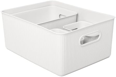Tatay Storage Basket Baobab 29.4x38.5x16 cm Set of 4 Organiser Boxes by TATAY
