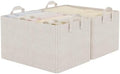 StorageWorks Closet Storage Bins, Khaki and Beige Stripes, 45L, 2-Pack by StorageWorks