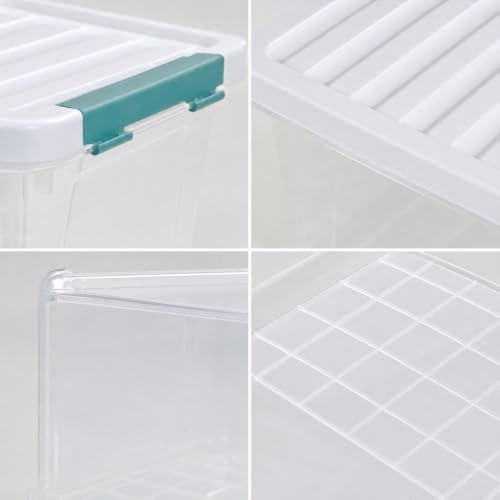 Rosebloom 36 Quart Stackable Clear Plastic Latching Storage Bin, 6 Packs - Image 3