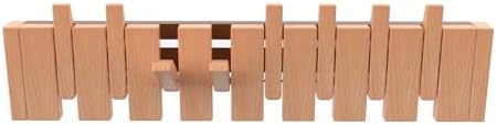 Wall Mounted Piano Key Hanger | Flip Style Hook | Entrance Wall Art Hook, Made of Oak Wood (3 Times Painted, 4 Times Polished) (Beech, 8Hooks) by FleiSleep
