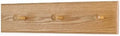 Solid Oak Xtra-Wide Shaker Peg Rack -Made in The USA - Natural Stain 18 x 4.5 Inches with 3 Pegs by PEG+AND+RAIL