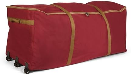 Covermates Christmas Tree Rolling Cinch Bag, 48" W x 20" D x 20" H, Red by Covermates