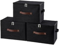 3PCS Storage Bins with Zipper Lid Decorative Lidded Boxes Basket by HYVAKUPPA