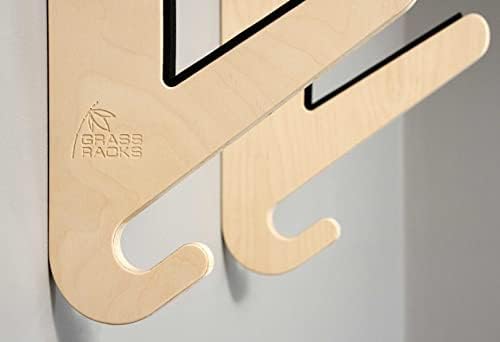 Grassracks Bamboo & Birch Snowboard Rack and Skateboard Rack - Moloka`i Series Snowboard Wall Mount - Image 3