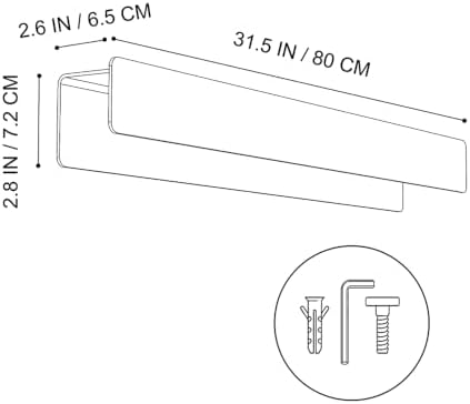 Coat Rack Wall Mount, 2-in-1 Wall Floating Shelf with 8 Hidden Coat Hooks - Image 5