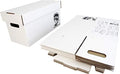 Durable Set of 5 - 7 inch Vinyl Record Storage Boxes - Sturdy Cardboard Construction with Removable Lid - Holds Up to 200 Records Each - Built Tough for Long-Term, Secure Archival Storage - #07BC09 by SquareDealRecordingsSupplies