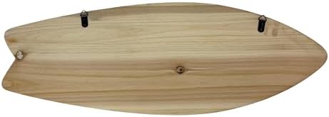 Things2Die4 Surfboard Wall Hook Rack, 28 Inch Wood and Metal, 5 Cleat Hooks - Image 3