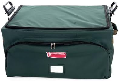TreeKeeper (Green Christmas Ornament Storage Box with Dividers) - Deluxe Ornament Keeper - Holds 72 Ornaments up to 4 Inches in Diameter | 3 Removable Trays with Separators | Acid-Free Fabric Lining - Image 2