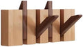 Coat Rack Wall Mount, Wooden Coat Rack, Piano Key Coat Rack, 4 Hooks Flip Down Wall Hook Rack, Beech and Beech by Unknown