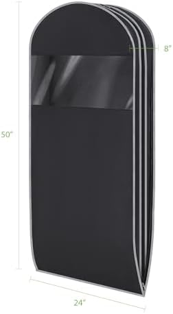 KEEGH Space Saving Hanging Garment Bag, Large Garment Bag 50 In, 3 PCS - Image 2