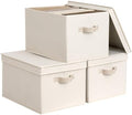 StorageWorks Fabric Storage Bins with Lids, Closet Storage Bins by StorageWorks