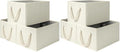 StorageWorks Storage Baskets for Shelves, Foldable Fabric Closet Storage Bins with Handles, Fabric Storage Bins Clothes Organizer, Beige, White & Ivory, 6-Pack, Large by StorageWorks