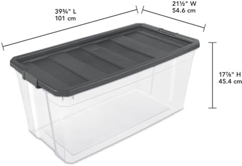 Sterilite Modular Stacker Box with Latching Lid, 200 Quart, 3-Pack - Image 4