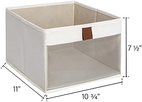 StorageWorks Closet Storage Bins with Clear Window 3 pack, Metal Storage Baskets For Shelves With Frame, Rectangle Storage Bins - Image 3