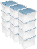 SteriliteHinged Lid Storage Box Plastic Container, 60 Quart, 12 Pack by Sterilite