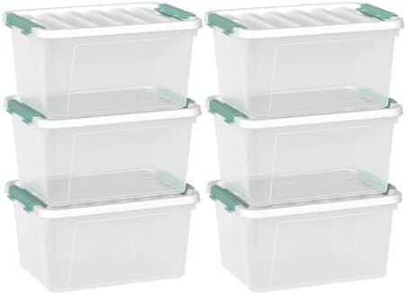 20 Qt Plastic Storage Bins with Lids, 6-Pack Stackable Containers - Image 4