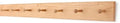Cherry Shaker Peg Rack 4.5" Extra Wide (Natural, 41" x 4.5" with 7 pegs) by PEG+AND+RAIL
