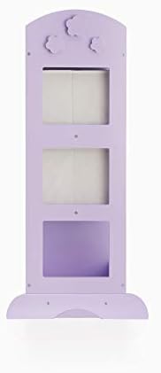 Guidecraft See and Store Dress-up Center – Lavender: Pretend Play Storage Closet with Mirror & Shelves, Armoire for Kids with Bottom Tray - Costume Storage Dresser - Image 4