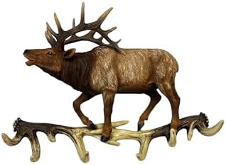 De Leon Collections Coat Hanger Wall Hook Organizer for Entryway, 9.25 x 13 Inch Polyresin, Elk Antler by De+Leon+Collections