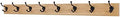 Oak Coat Rack with Oil Rubbed Bronze Hat & Coat Style Hooks (Natural, 52" x 3.5" with 10 Hooks) by PEG+AND+RAIL