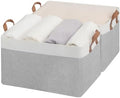 StorageWorks Fabric Storage Bins, Gray and White, Extra Large, 2-Pack by StorageWorks