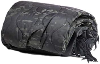 Farm Blue Black Camo Camping Military Blanket Tactical Woobie Blanket Poncho Liner - Lightweight, Multifunctional, All Weather Blankets - Camping Gear, Backpacking and Other Outdoor Activities by FarmBlue