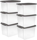 Sterilite 50 Qt ShelfTote, Clear Storage Bin with Latching Lid, 6 Pack by Sterilite