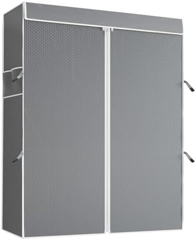 VIPEK Cover ONLY for V2/V2S/V7/R4/R3 Plus Clothes Rack, Dustproof Zippered Polyester Fabric Cover, Sturdy, Wrinkle Resistance, Breathability Keep Garments Dry, 46.1" L X 17.7" W X 75.2" H, Gray by VIPEK