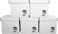 Durable Set of 5 12 inch Vinyl Record Storage Boxes - Heavy-Duty Cardboard Construction with Removable Lid - Holds Up to 90 Records Each - Built Tough for Long-Term, Secure Archival Storage - #12BC13 by SquareDealRecordingsSupplies