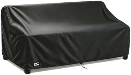 3-Seater Outdoor Sofa Cover, 93Wx40Dx35H inches Outdoor Furniture Covers Waterproof,100% Waterproof Heavy Duty Patio Furniture Covers,Black Minimalism Style Outdoor Couch Cover by FinibokoFurnitureCovers