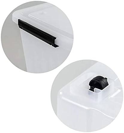 30L Plastic Storage Bin with Lid, Stackable Clear Container - Image 3